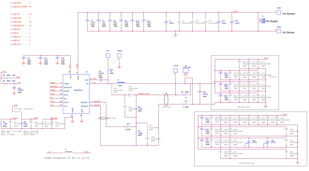 Schematic - Analog Devices / Maxim Integrated MAX20743EVKIT Evaluation Kit